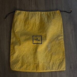Fendi extra large 20” Yellow and black drawstring dustBag